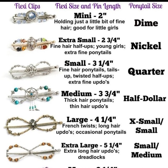 Lilla Rose Flexi Hair Clip (Small) silver rain cloud - Picture 5 of 6